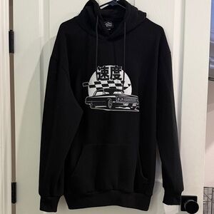 Black Original Deluxe Supply Graphic Hoodie Mena size Large